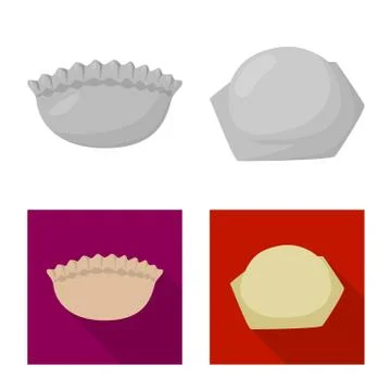 Isolated object of products and cooking icon. Set of products and appetizer Stock Illustration