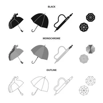 Isolated object of protection and closed icon. Collection of protection and Stock Illustration