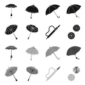 Isolated object of protection and closed sign. Set of protection and rainy stock Stock Illustration