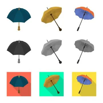 Isolated object of protection and closed sign. Collection of protection and Illustrazione stock