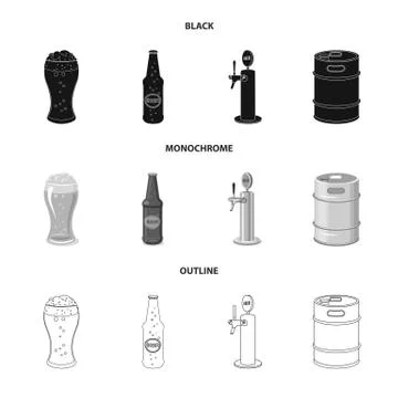 Isolated object of pub and bar icon. Set of pub and interior vector icon for イラスト素材