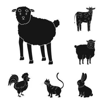 Isolated object of ranch and organic symbol. Collection of ranch and food vector Stock Illustration