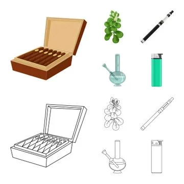 Isolated object of refuse and stop logo. Collection of refuse and habit stock Stock Illustration