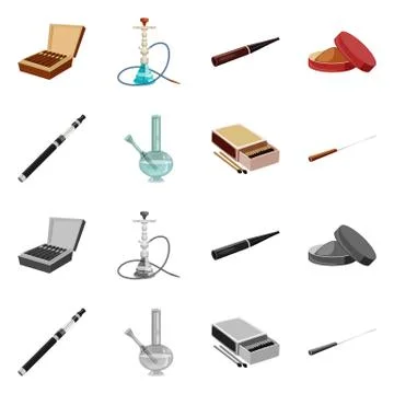 Isolated object of refuse and stop sign. Collection of refuse and habit vector Stock Illustration