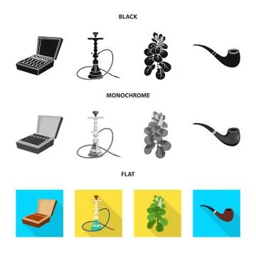 Isolated object of refuse and stop icon. Collection of refuse and habit stock Stock Illustration