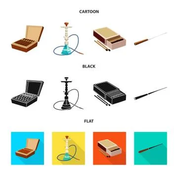 Isolated object of refuse and stop symbol. Collection of refuse and habit vector Stock Illustration