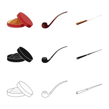 Isolated object of refuse and stop logo. Set of refuse and habit vector icon for Stock Illustration