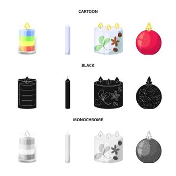 Isolated object of relaxation and flame icon. Collection of relaxation and wax 스톡 일러스트