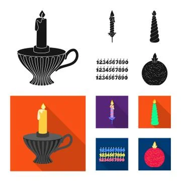Isolated object of relaxation and flame icon. Collection of relaxation and wax 스톡 일러스트
