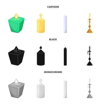 Isolated object of relaxation and flame logo. Collection of relaxation and wax Stockillustratie