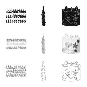 Isolated object of relaxation and flame logo. Collection of relaxation and wax 스톡 일러스트