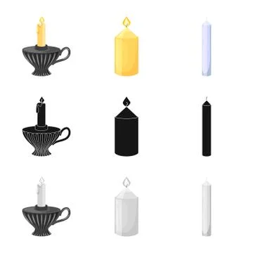 Isolated object of relaxation and flame icon. Collection of relaxation and wax 스톡 일러스트