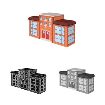 Isolated object of school and university symbol. Collection of school and Stock Illustration