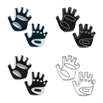 Isolated object of silhouette and safety logo. Set of silhouette and comfort Stock Illustration