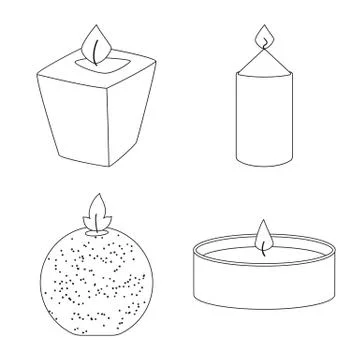 Isolated object of source and ceremony icon. Set of source and fire stock symbol 스톡 일러스트
