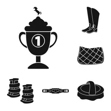Isolated object of sport and competition symbol. Collection of sport and Stock Illustration