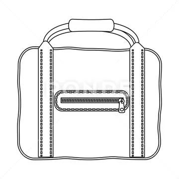 Isolated object of suitcase and baggage symbol. Collection of suitcase and Stock Illustration