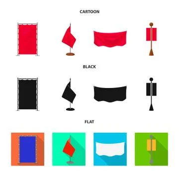 Isolated object of texture and presentation icon. Set of texture and media Stock Illustration