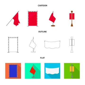 Isolated object of texture and presentation logo. Collection of texture and Illustrazione stock