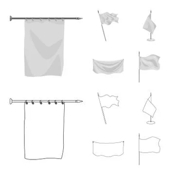 Isolated object of texture and presentation symbol. Collection of texture and Stock Illustration