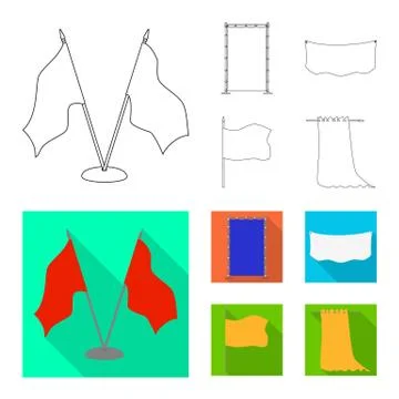 Isolated object of texture and presentation icon. Collection of texture and Stock Illustration