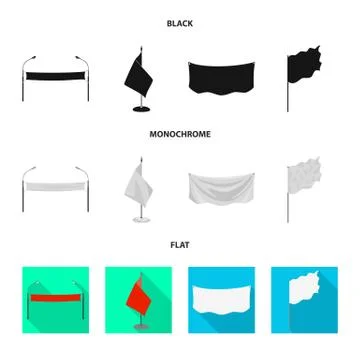 Isolated object of texture and presentation logo. Collection of texture and Illustrazione stock