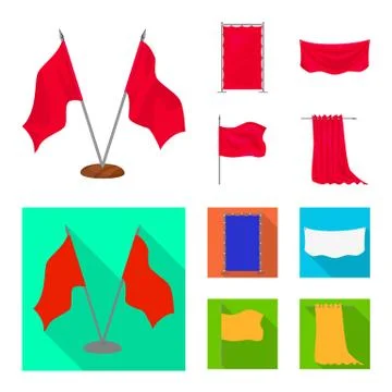 Isolated object of texture and presentation icon. Set of texture and media stock Stock Illustration