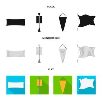 Isolated object of texture and presentation symbol. Set of texture and media Illustrazione stock