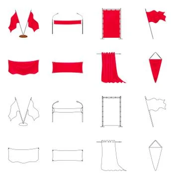 Isolated object of texture and presentation icon. Collection of texture and Illustrazione stock