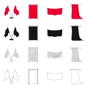 Isolated object of texture and presentation symbol. Collection of texture and Illustrazione stock