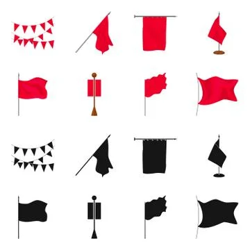 Isolated object of texture and presentation logo. Set of texture and media Stock Illustration