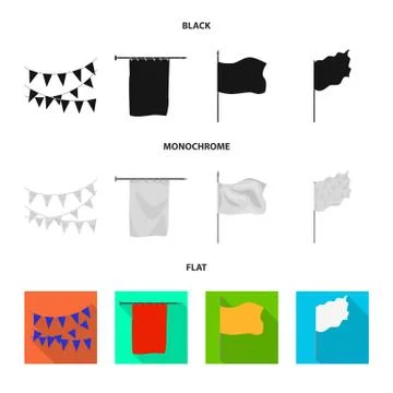 Isolated object of texture and presentation symbol. Collection of texture and Stock Illustration