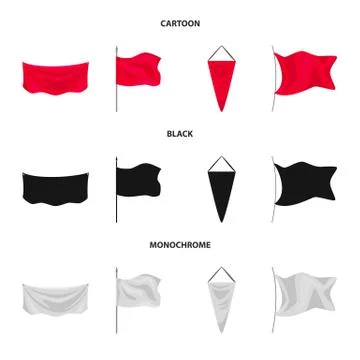 Isolated object of texture and presentation sign. Set of texture and media Illustrazione stock