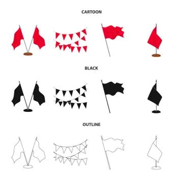 Isolated object of texture and presentation sign. Set of texture and media stock Illustrazione stock