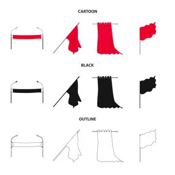 Isolated object of texture and presentation icon. Collection of texture and Stockillustratie