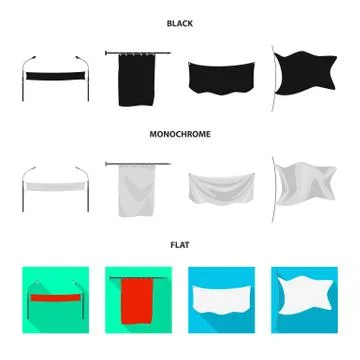 Isolated object of texture and presentation icon. Collection of texture and イラスト素材