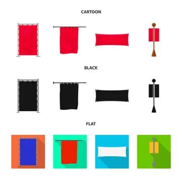 Isolated object of texture and presentation sign. Set of texture and media stock 스톡 일러스트