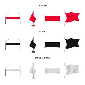 Isolated object of texture and presentation icon. Set of texture and media Illustrazione stock