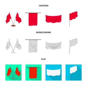 Isolated object of texture and presentation symbol. Collection of texture and Illustrazione stock