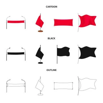 Isolated object of texture and presentation sign. Collection of texture and Stock Illustration