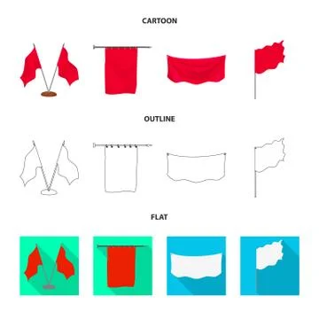 Isolated object of texture and presentation logo. Set of texture and media Stock Illustration