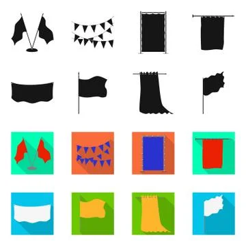 Isolated object of texture and presentation icon. Collection of texture and イラスト素材