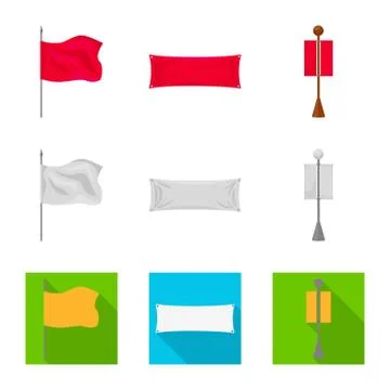 Isolated object of texture and presentation logo. Set of texture and media stock Illustrazione stock