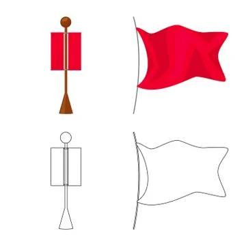 Isolated object of texture and presentation sign. Collection of texture and 스톡 일러스트