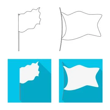 Isolated object of texture and presentation logo. Collection of texture and Illustrazione stock