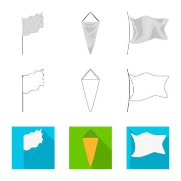 Isolated object of texture and presentation sign. Set of texture and media stock Illustrazione stock