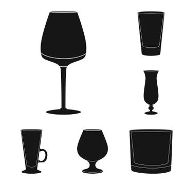 Isolated object of texture and volume symbol. Set of texture and container Illustration