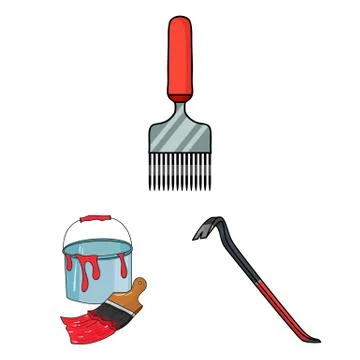 Isolated object of tool and construction sign. Collection of tool and carpentry Stockillustratie
