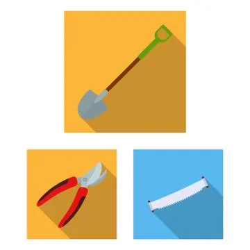 Isolated object of tool and construction sign. Collection of tool and carpentry 스톡 일러스트
