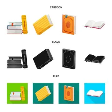 Isolated object of training and cover symbol. Set of training and bookstore Stock Illustration